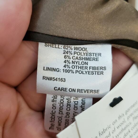 Calvin klein notched collar‎ cashmere wool blend women's coat size XL NEW - Picture 10 of 11